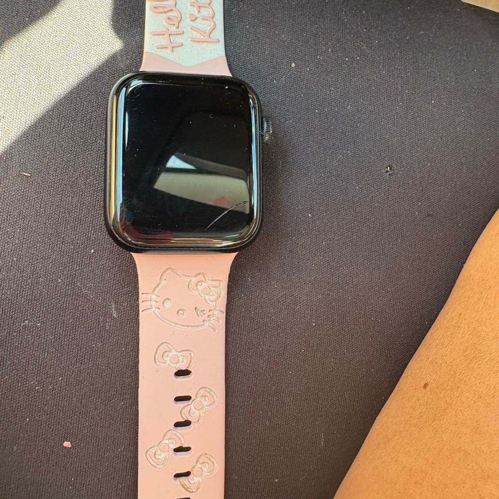 Apple Watch with Pink Hello Kitty Band